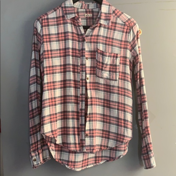 Hollister Tops - 50% OFF - NWOT Hollister Malibu blush pink flannel